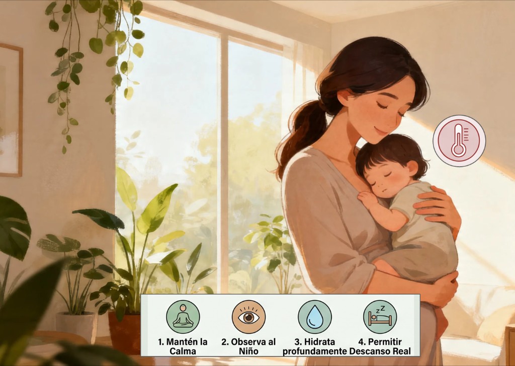 Guía de fiebre consciente para acompañar con calma